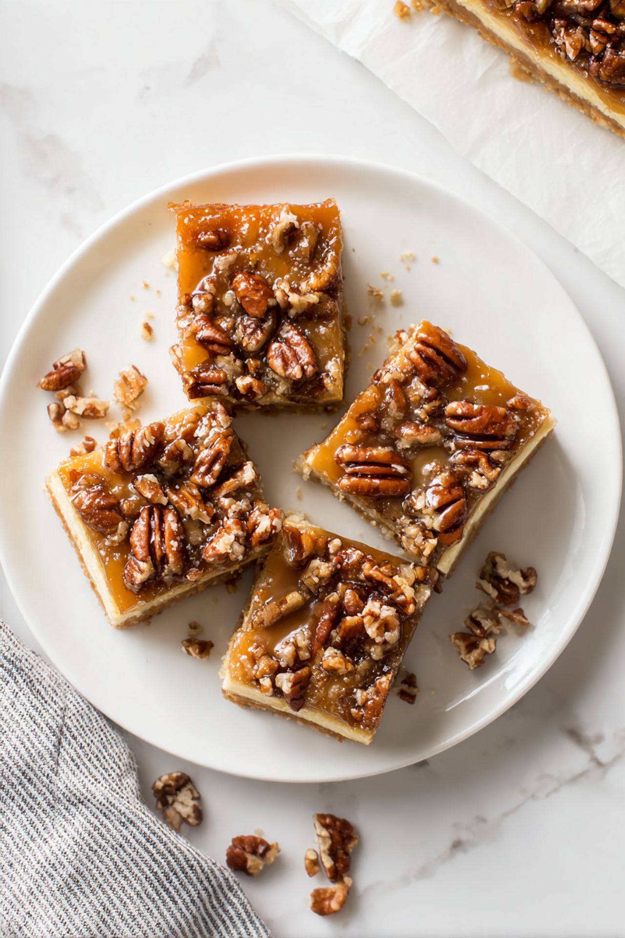 Pecan Pie Cheesecake Bars