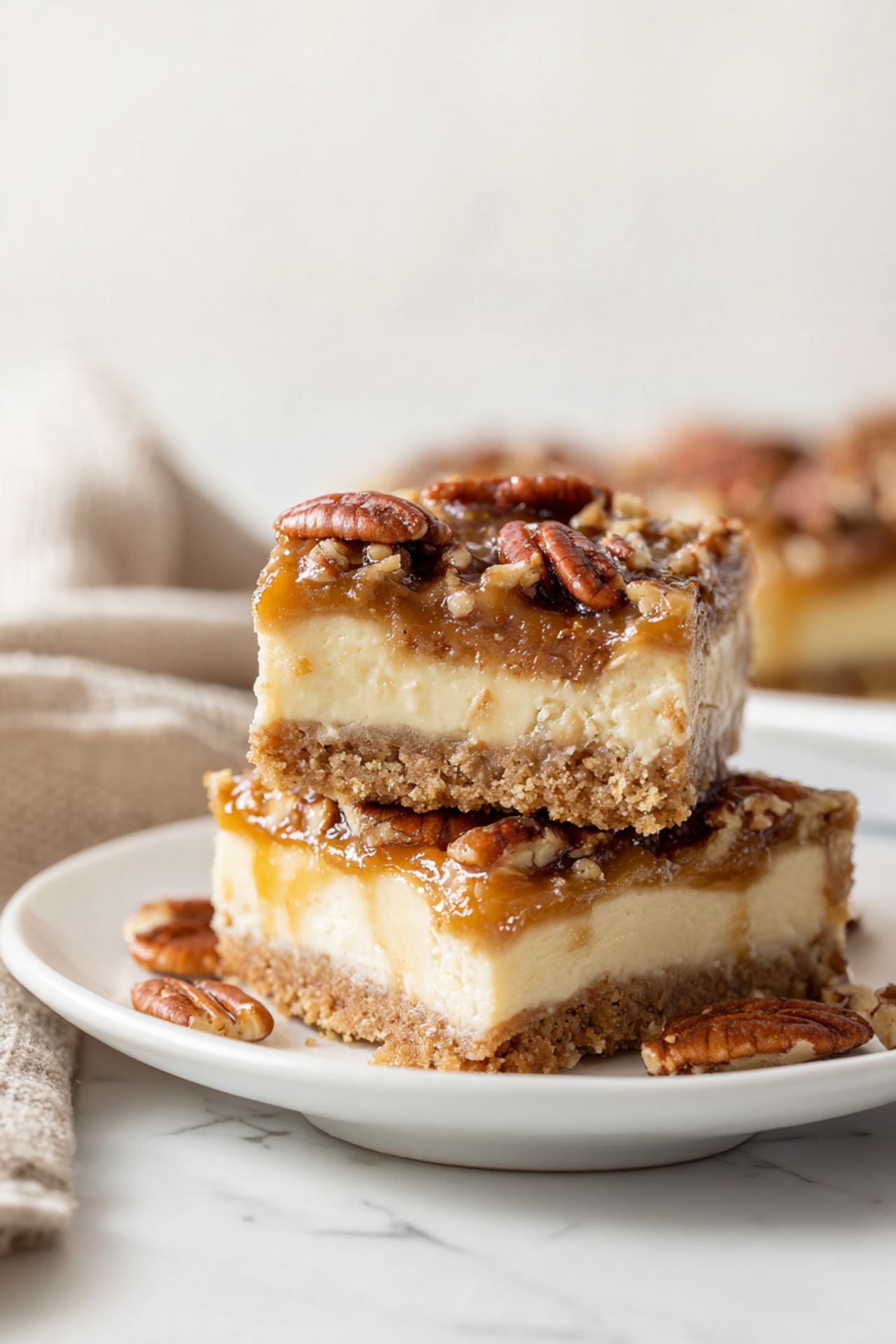 Pecan Pie Cheesecake Bars