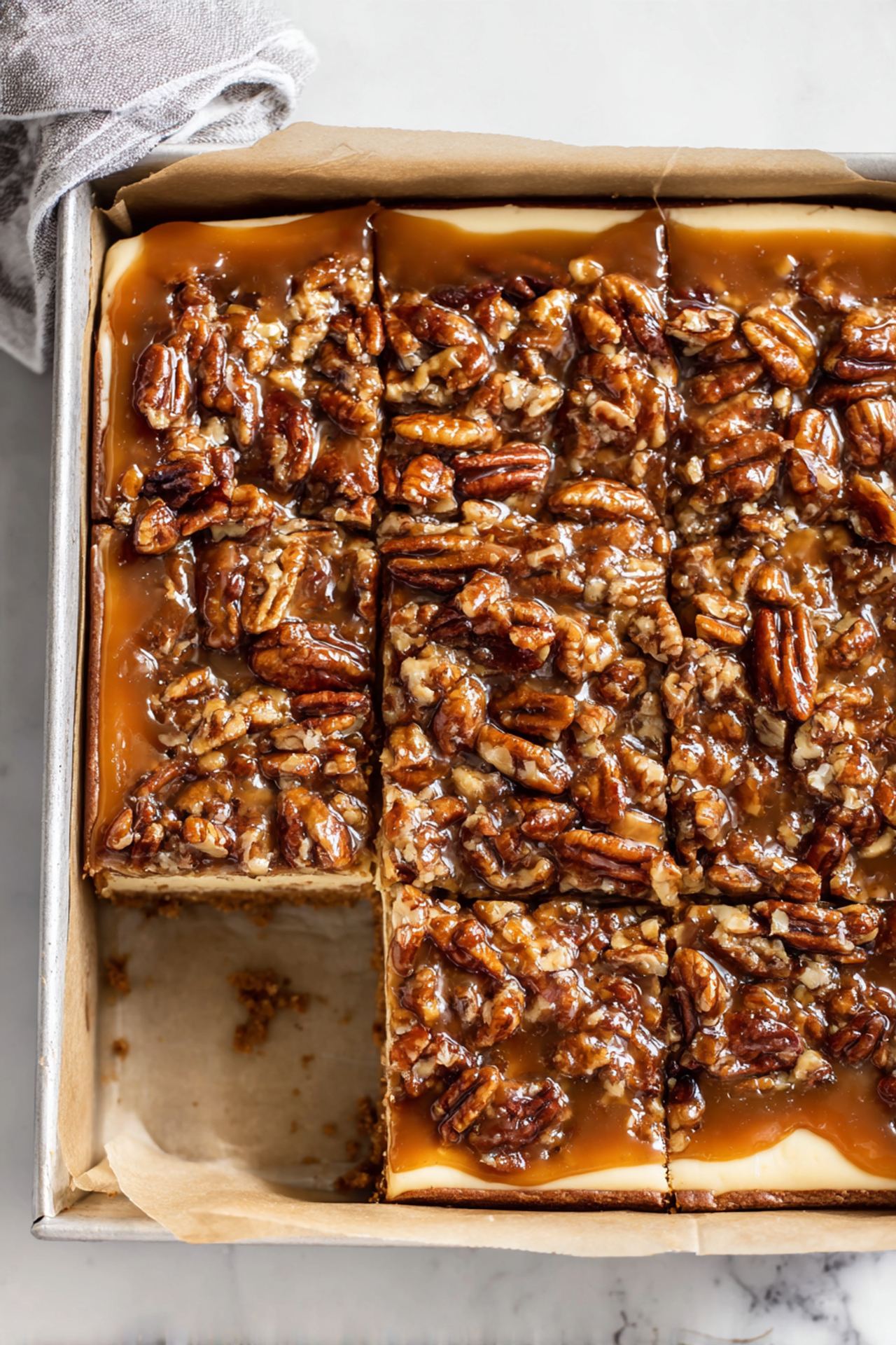 Pecan Pie Cheesecake Bars