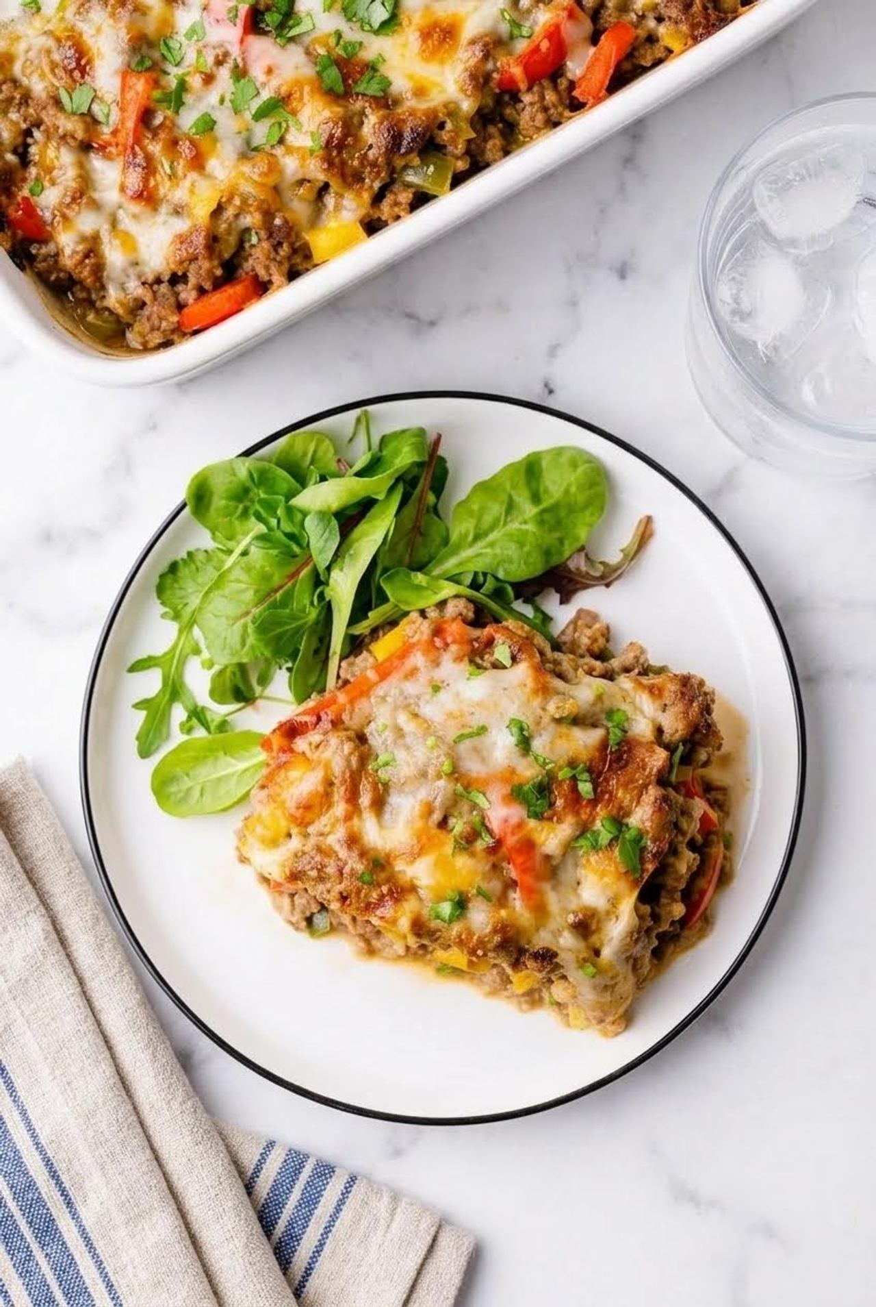 Philly Cheesesteak Casserole