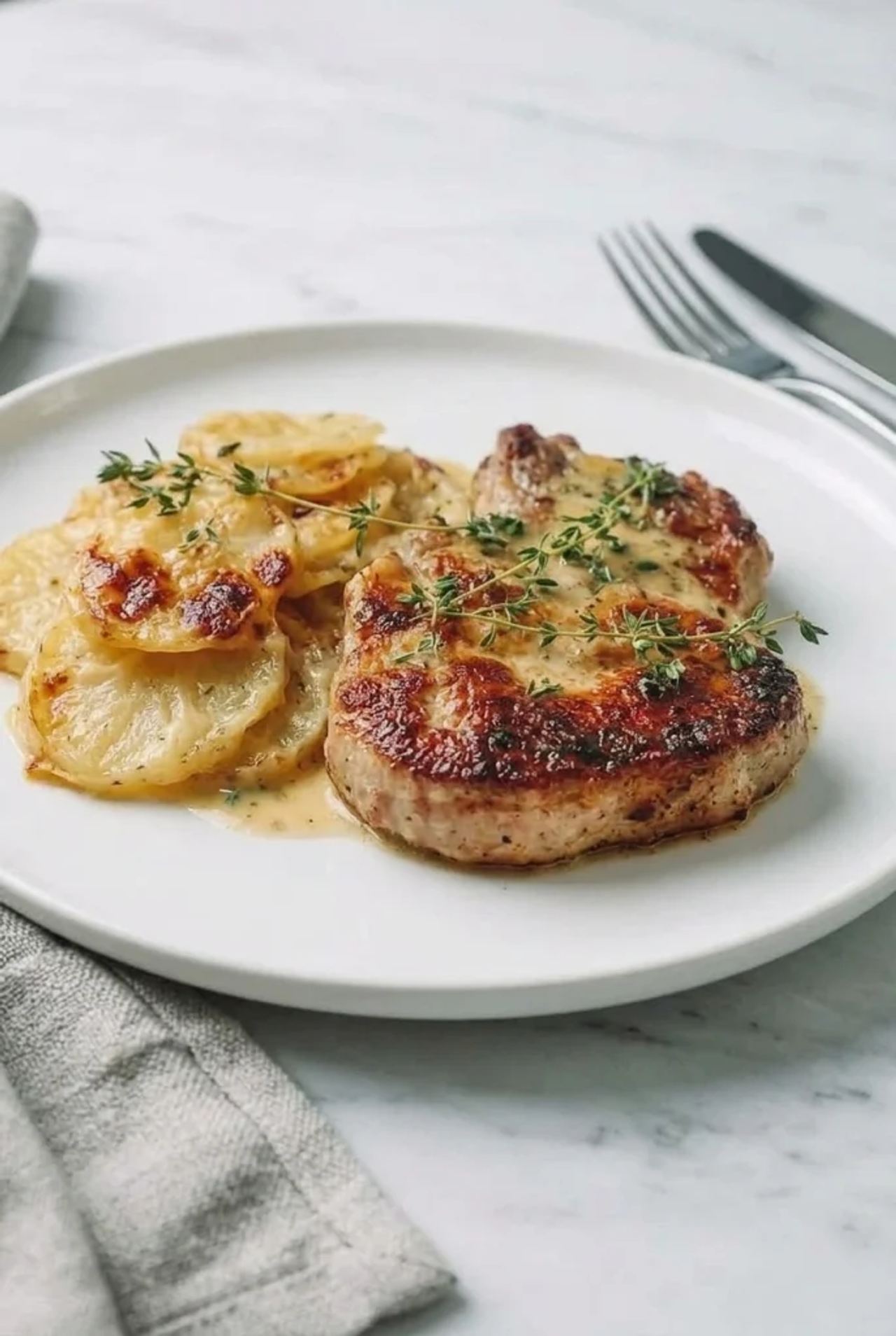 Pork Chops with Scalloped Potatoes