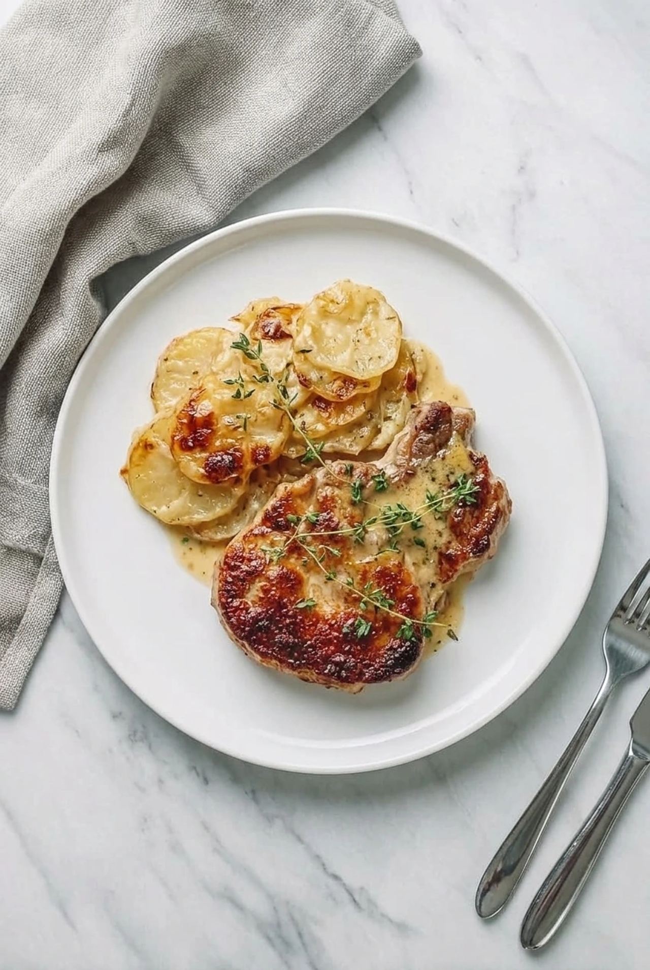 Pork Chops with Scalloped Potatoes