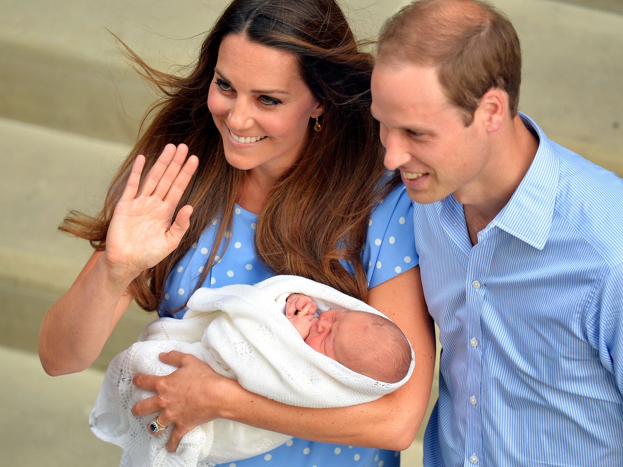 George’s story in the public eye began almost immediately after his birth, when William and Catherine left the Lindo Wing at St. Mary’s Hospital with their newborn son on July 23. Seen against his Eton photographs at 13, the image provides a clear starting point for how much time has passed.