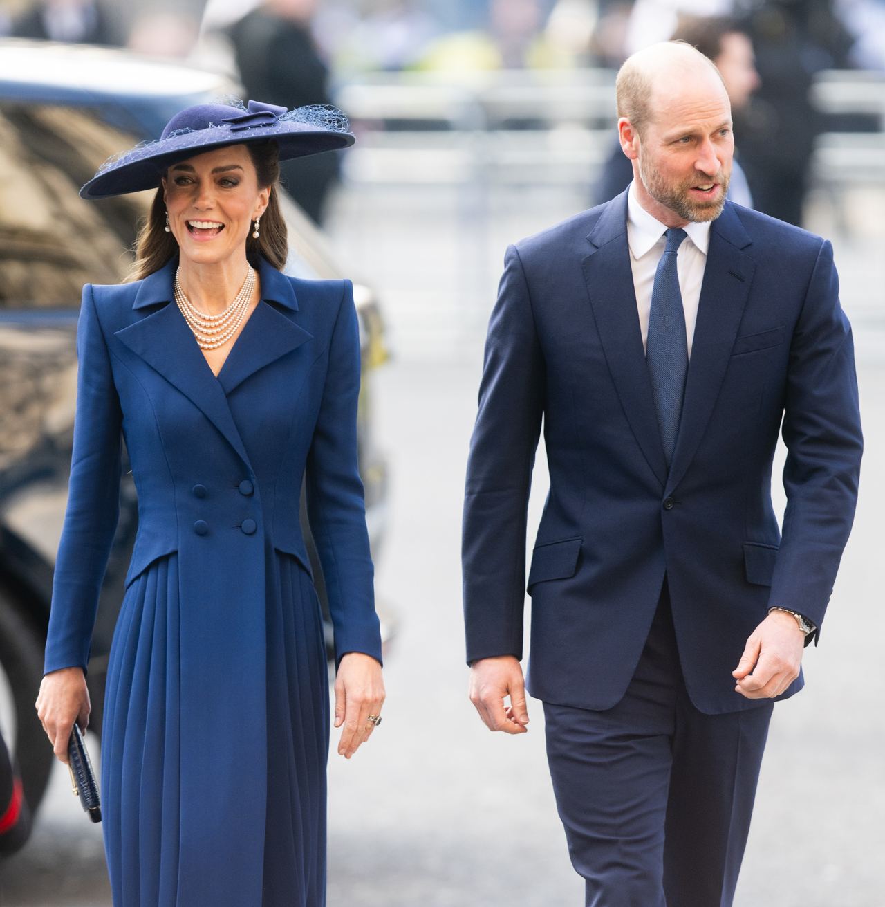 William and Kate arrived at Westminster Abbey for the Commonwealth Day service on March 9, 2026. The appearance shows the couple together during their royal duties several months before the Sussex family arrived in the U.K. in August. | Source: Getty Images