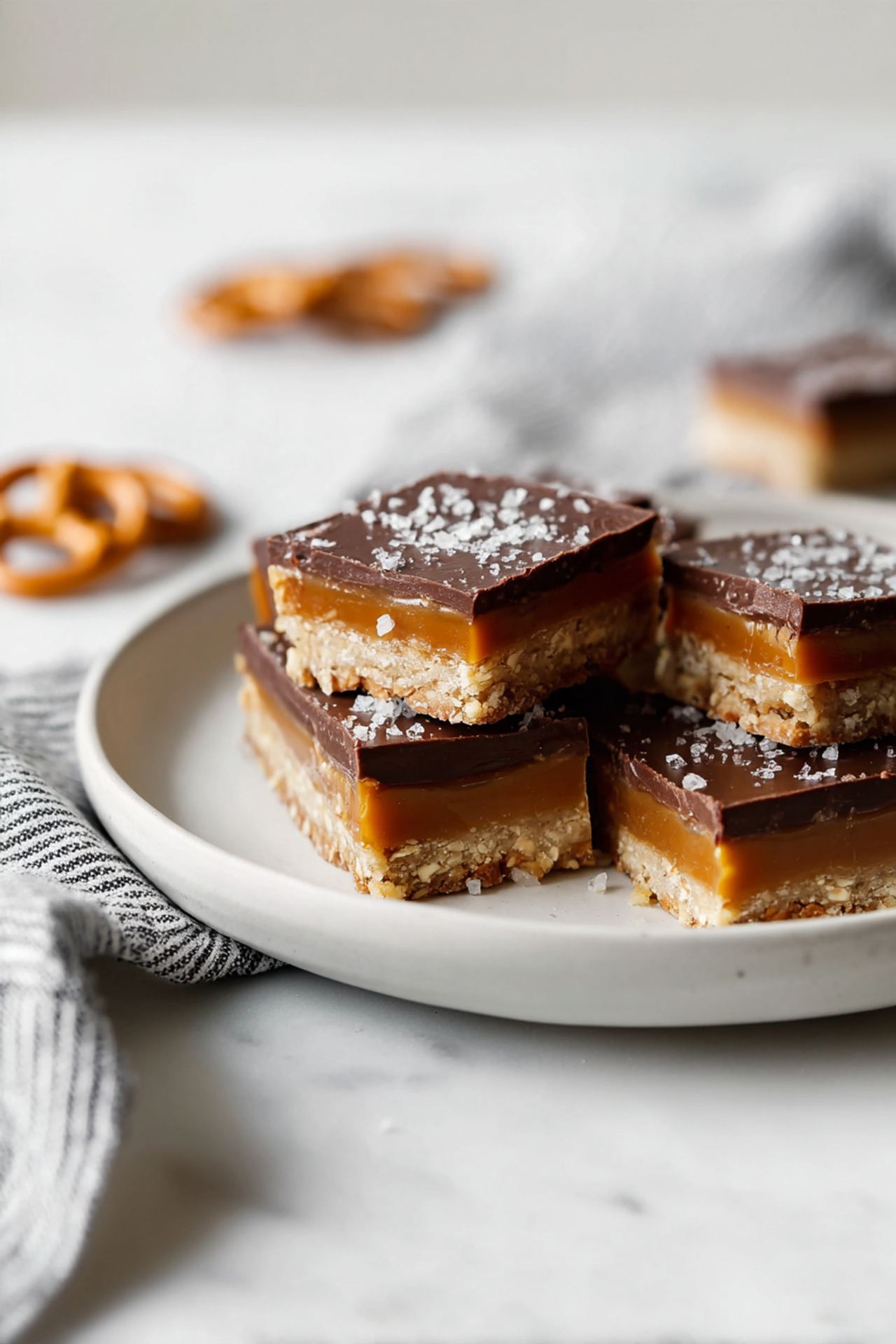 Salted Caramel Pretzel Bars