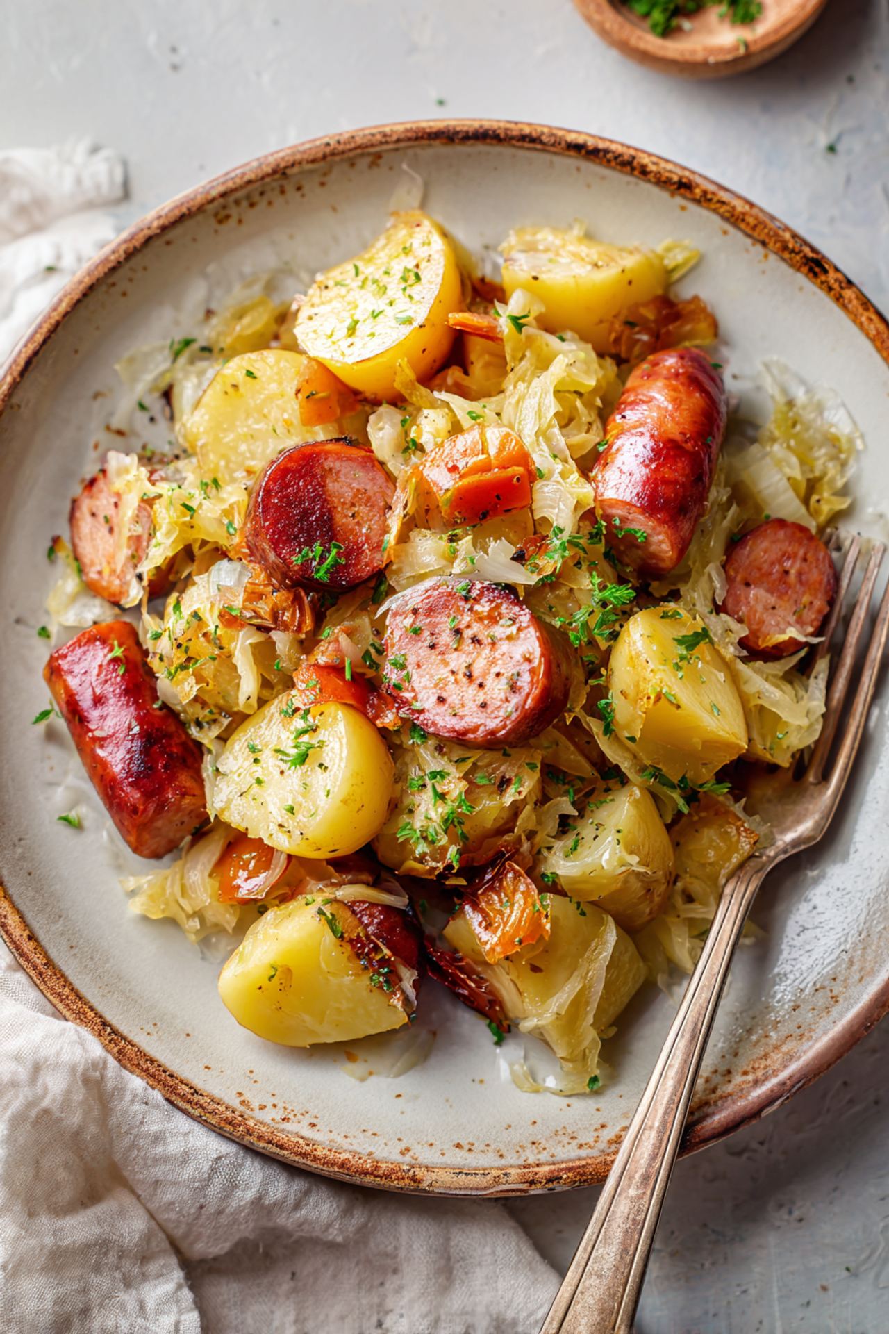 Sausage, Sauerkraut, and Potatoes