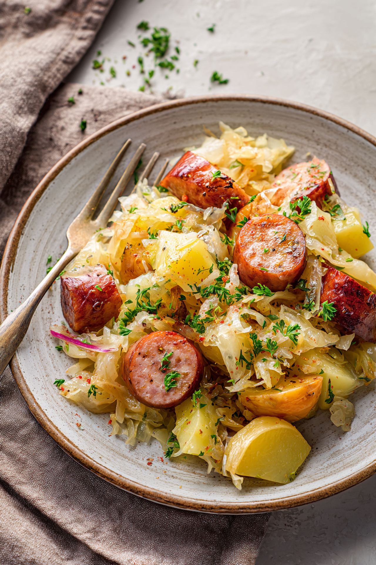 Sausage, Sauerkraut, and Potatoes