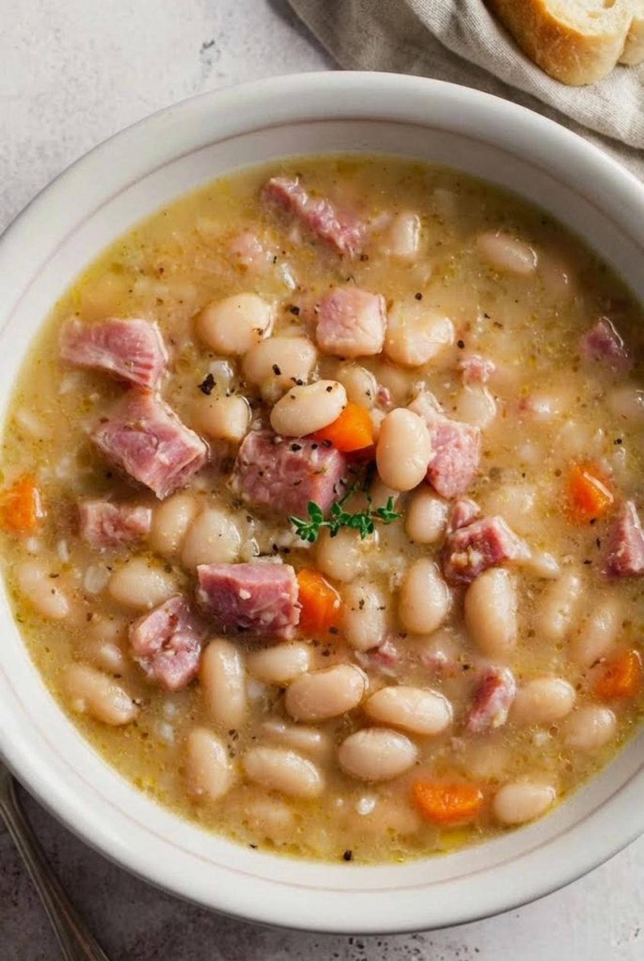 Slow Cooker 3-Ingredient Ham and Beans