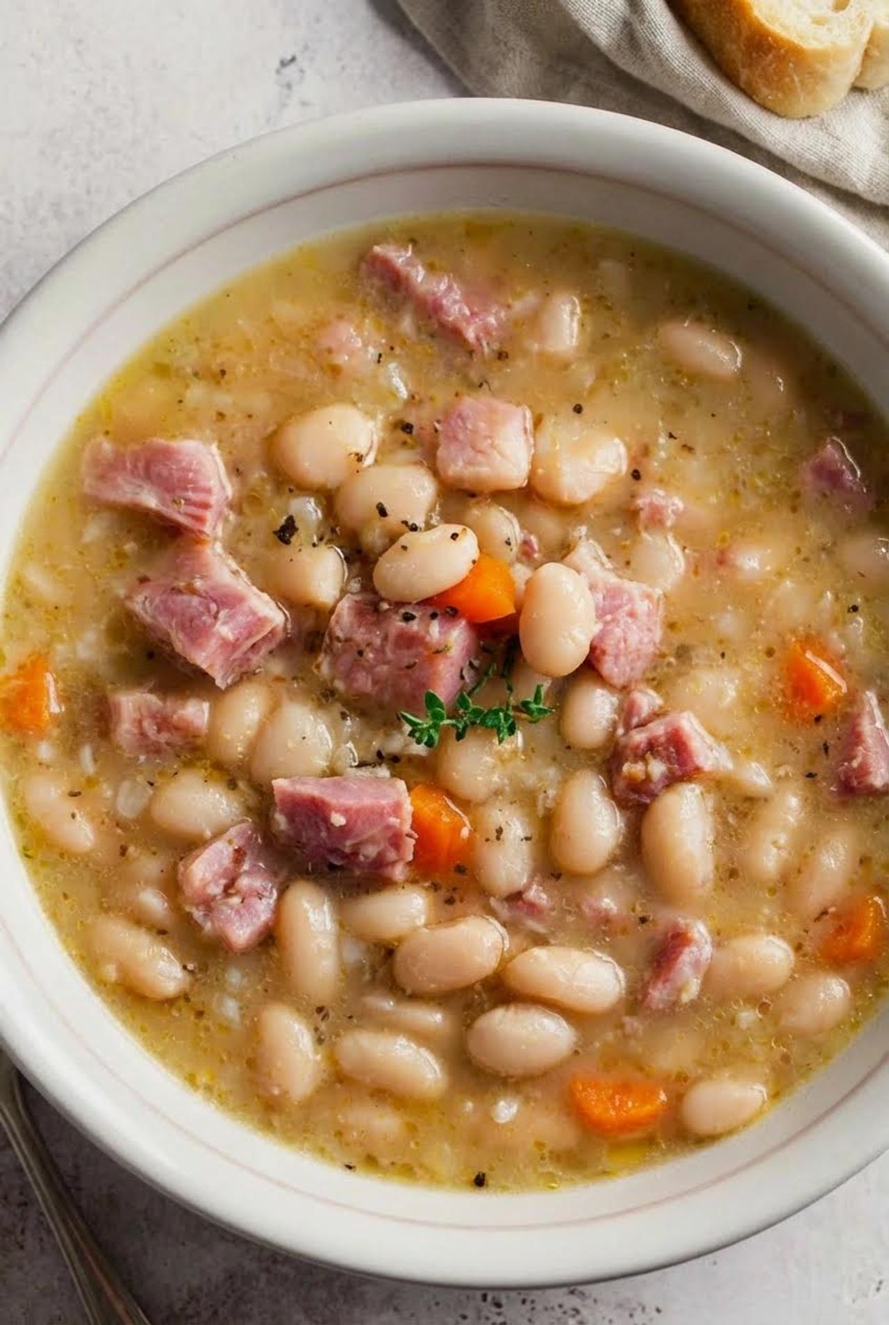Slow Cooker 3-Ingredient Ham and Beans