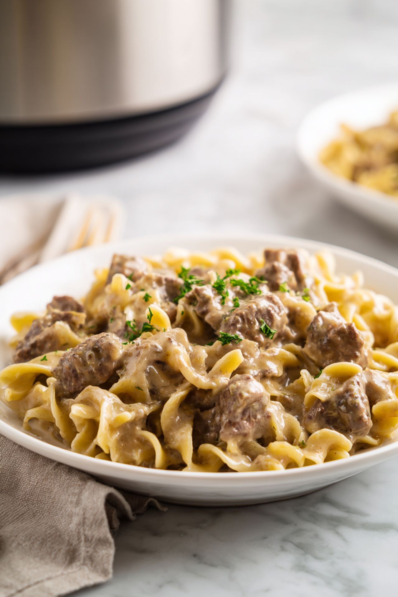 Slow Cooker Beef Stroganoff