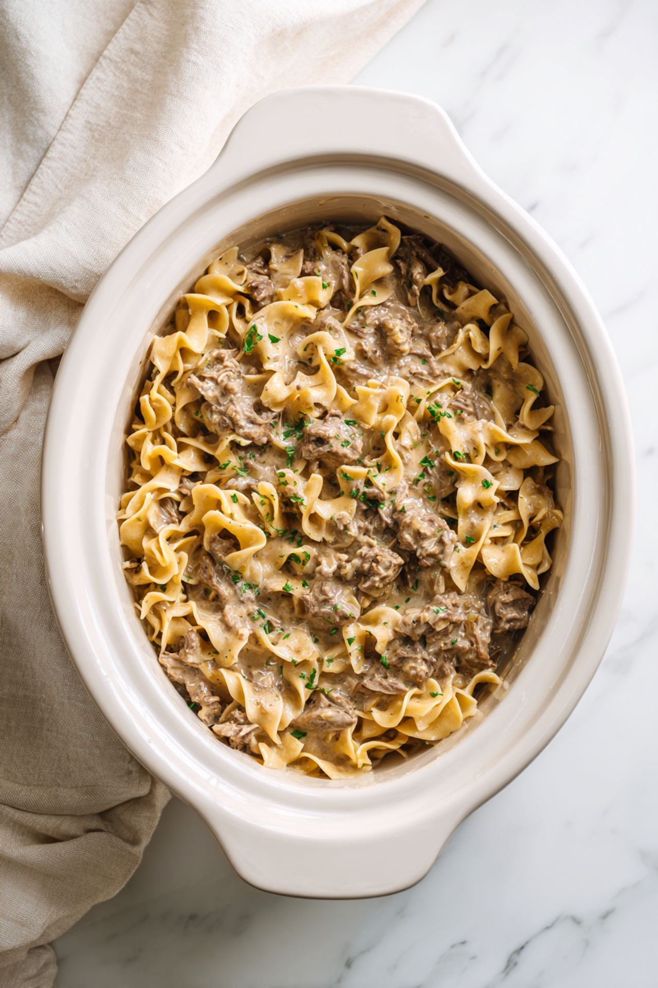 Slow Cooker Beef Stroganoff