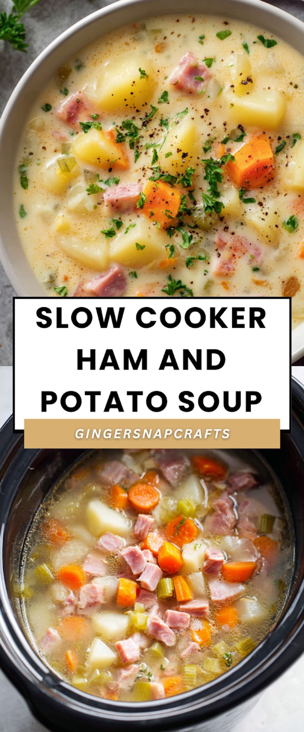 Slow Cooker Ham and Potato Soup