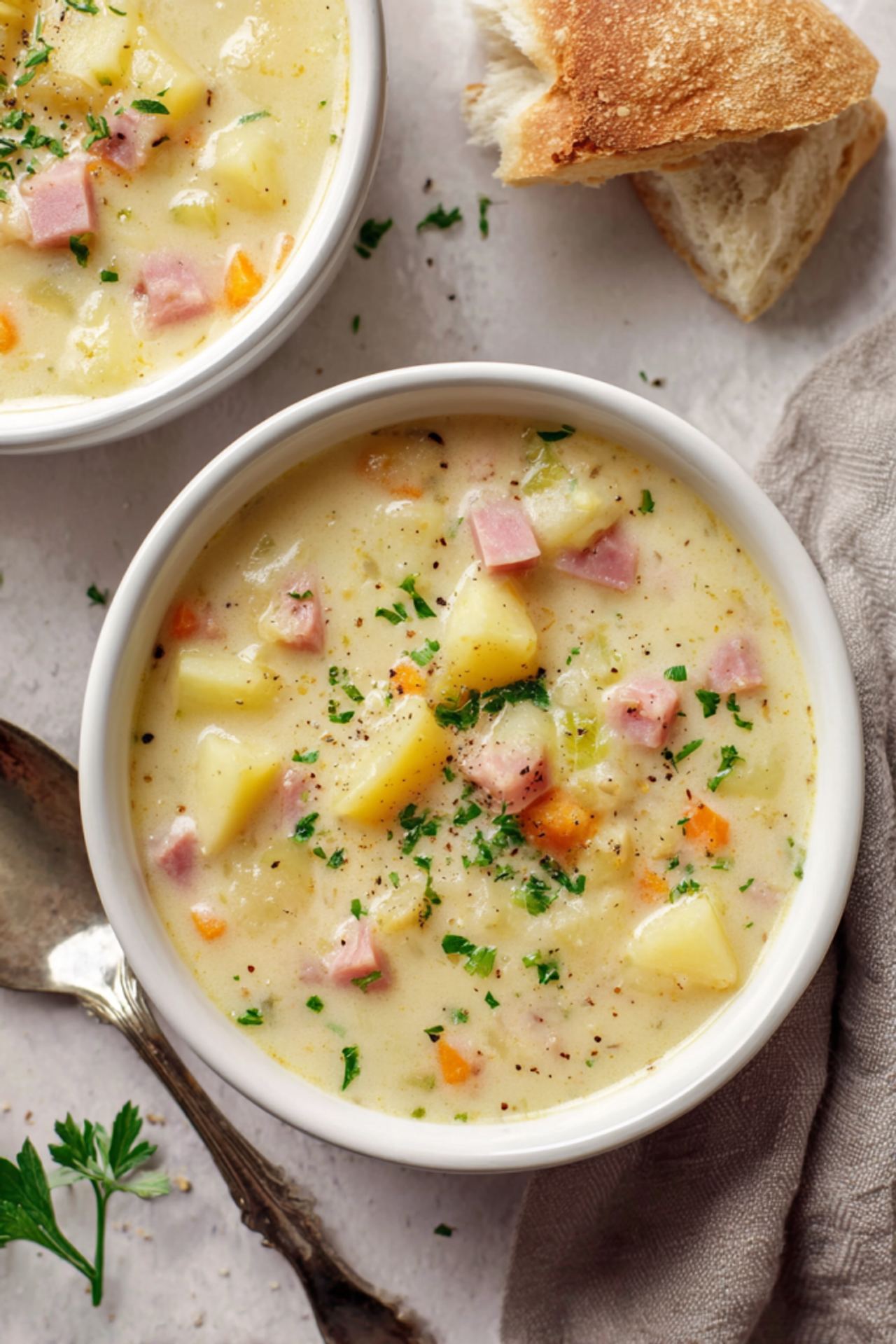 Slow Cooker Ham and Potato Soup