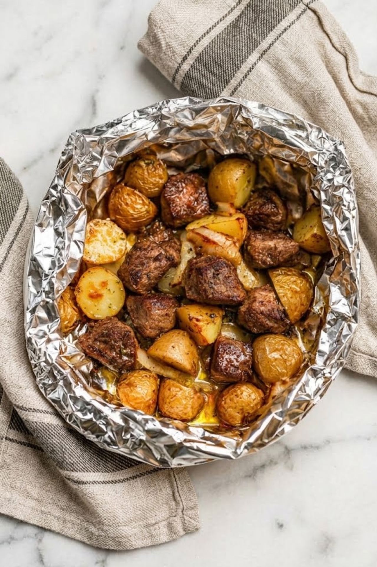 Steak and Potato Foil Packs