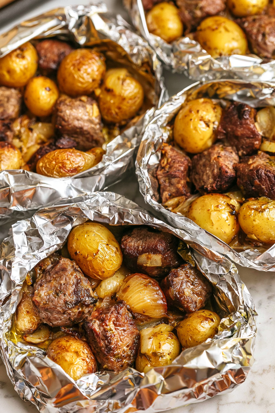 Steak and Potato Foil Packs
