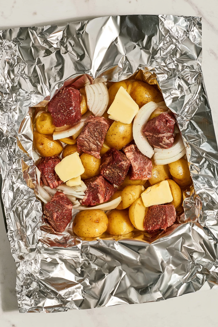 Steak and Potato Foil Packs
