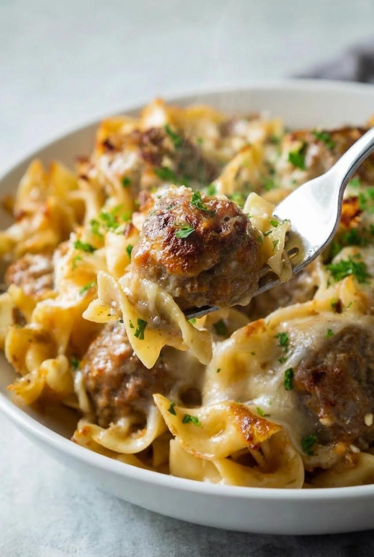 Swedish Meatball Noodle Bake