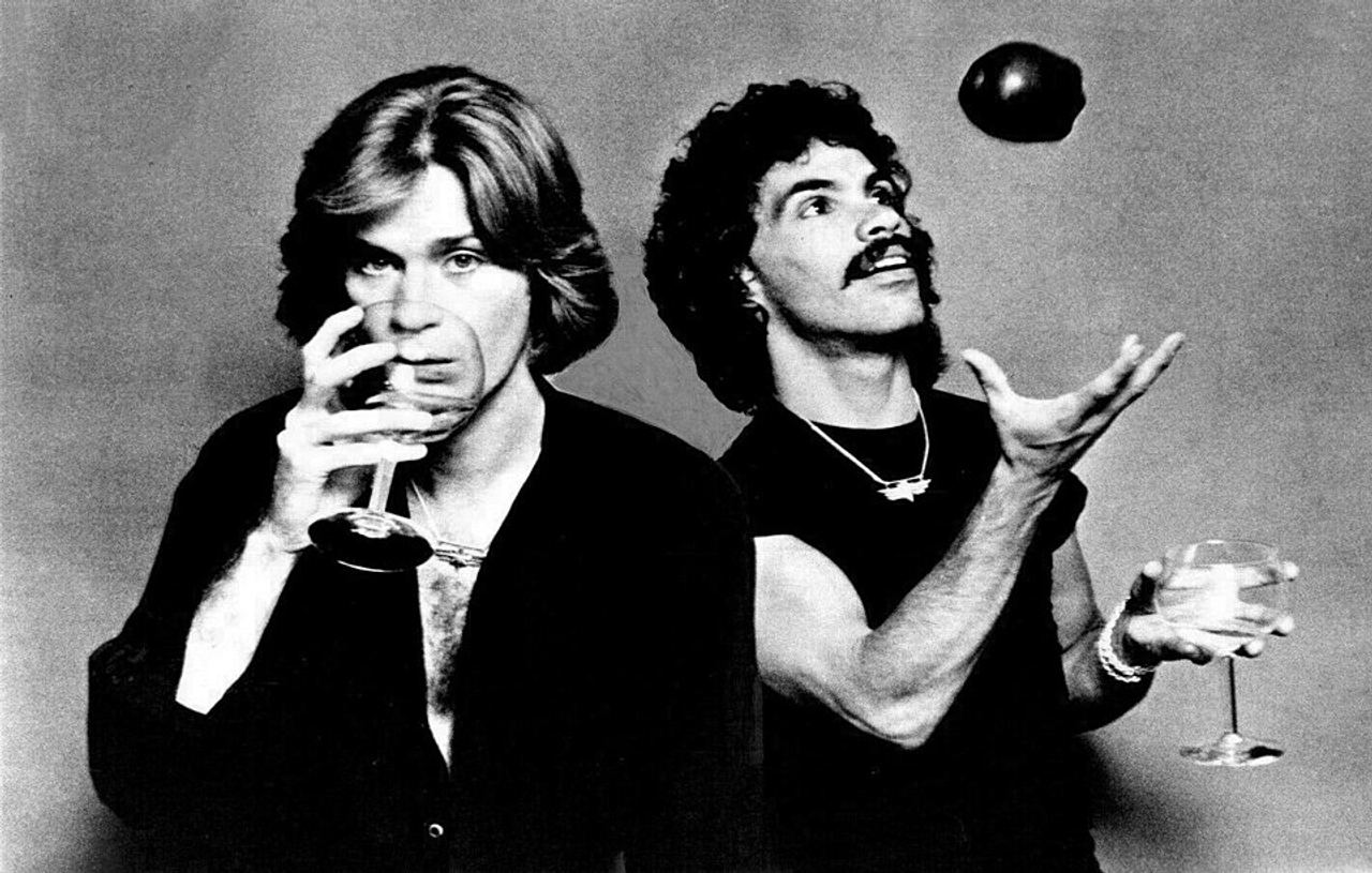 Daryl Hall and John Oates in a 1976 RCA publicity photograph for Bigger Than Both of Us, the year their earlier recording became a US Top 10 hit