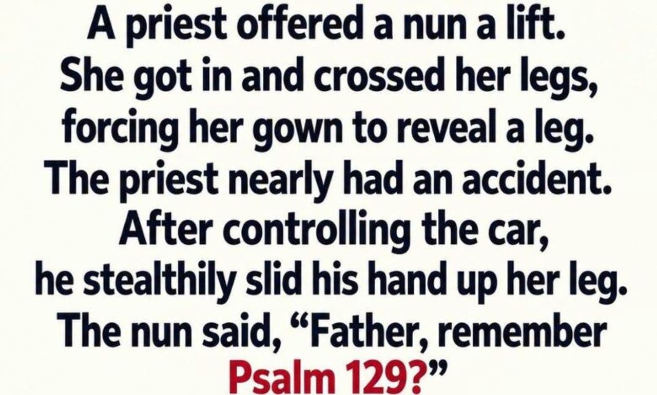 A priest offered a nun a lift