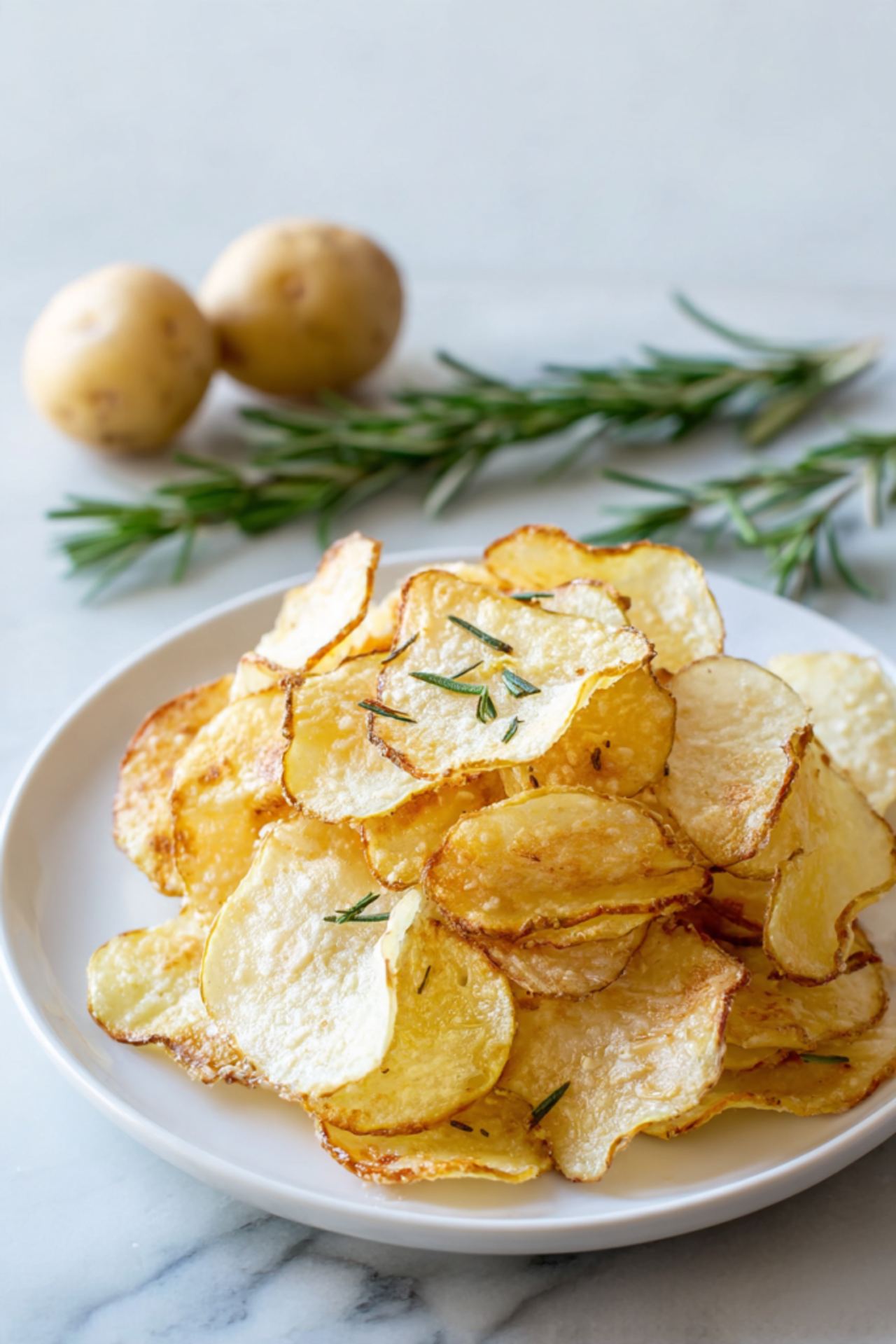 Baked Parmesan Rosemary Potato Crisps