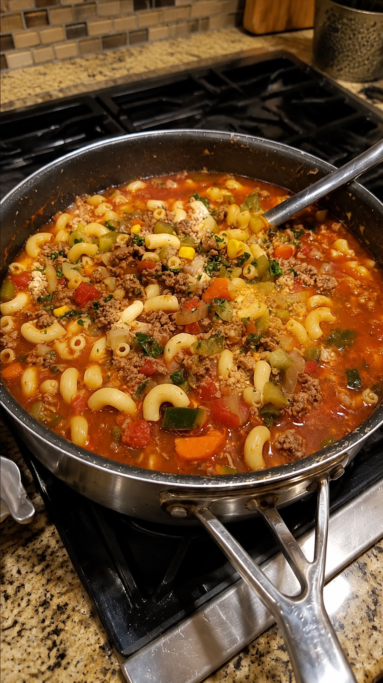 Beefy noodle soup.

This one won’t break your budget. Even the kids like this one.

Grab s