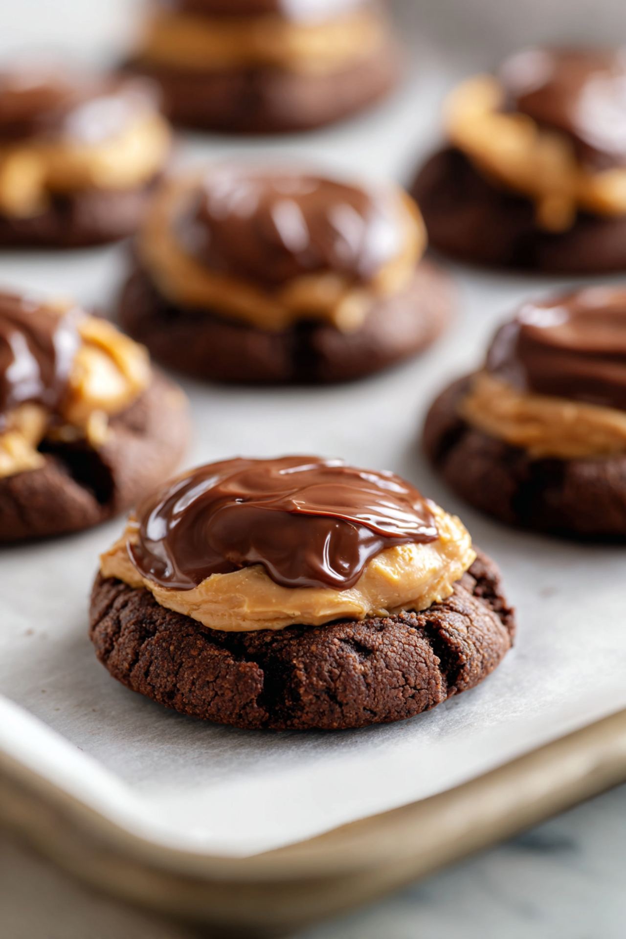 Buckeye Brownie Cookies