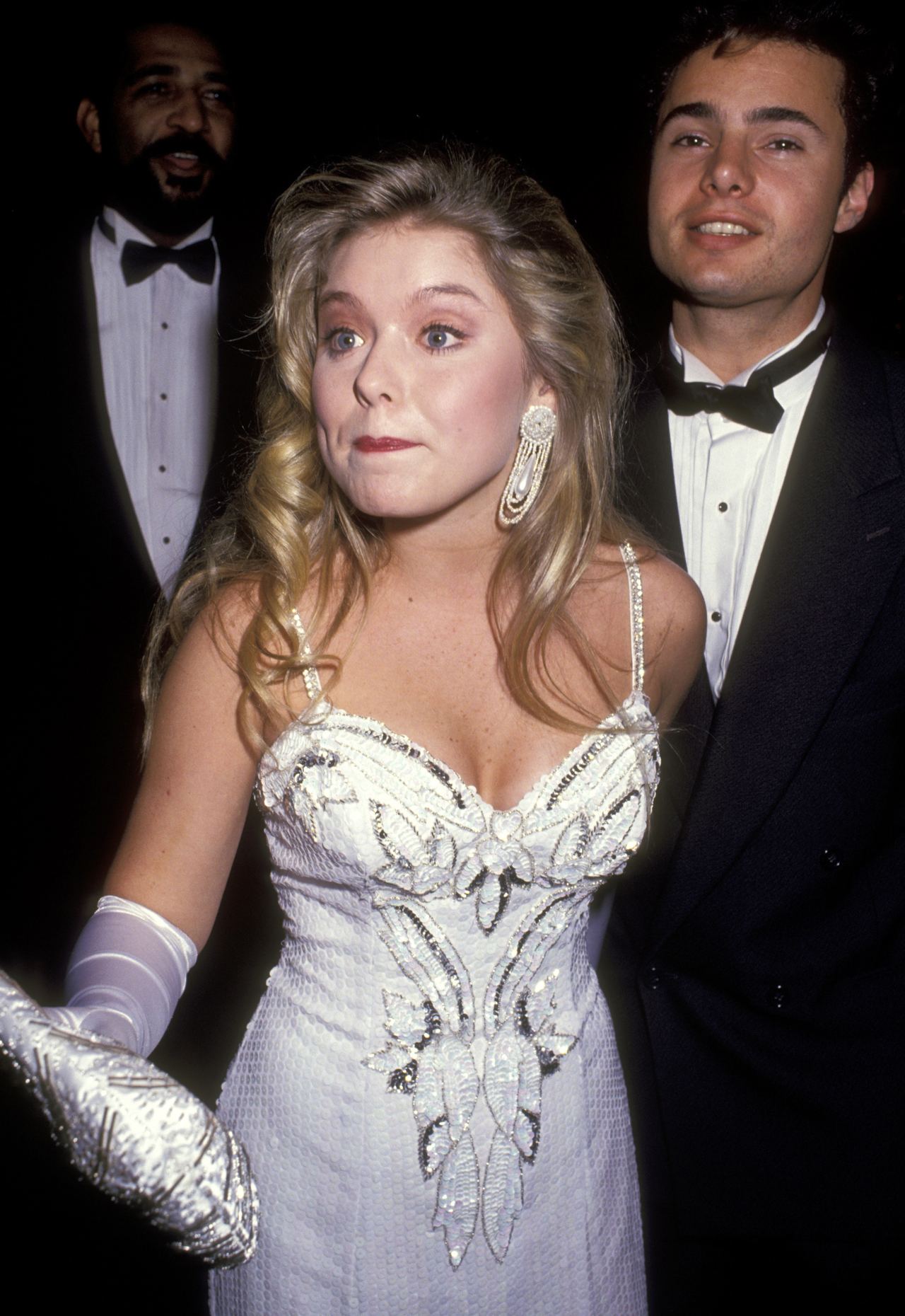 Kelly Ripa turned heads in an elaborate white sequined gown at the 18th Annual Daytime Emmy Awards on June 27, 1991, showcasing her youthful appearance more than two decades before she began sharing her Botox secrets. | Source: Getty Images