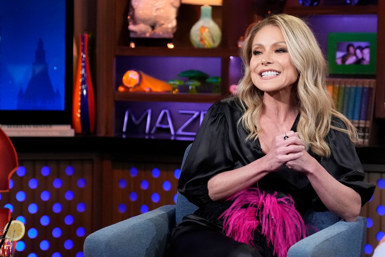 Kelly Ripa flashed her dazzling smile during a 2023 appearance on "Watch What Happens Live With Andy Cohen," years after revealing that she regularly received Botox around her eyes and neck to maintain her appearance. | Source: Getty Images