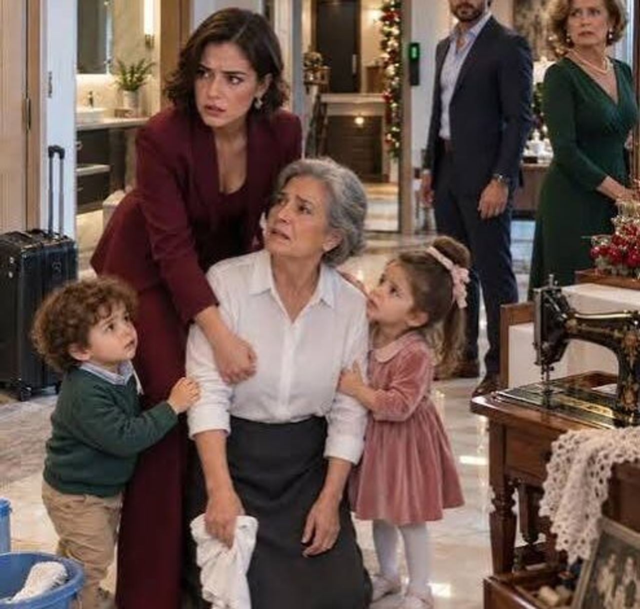 I came home early and found my 68-year-old mother cleaning my bathroom while my twins cried nearby. My husband warned me