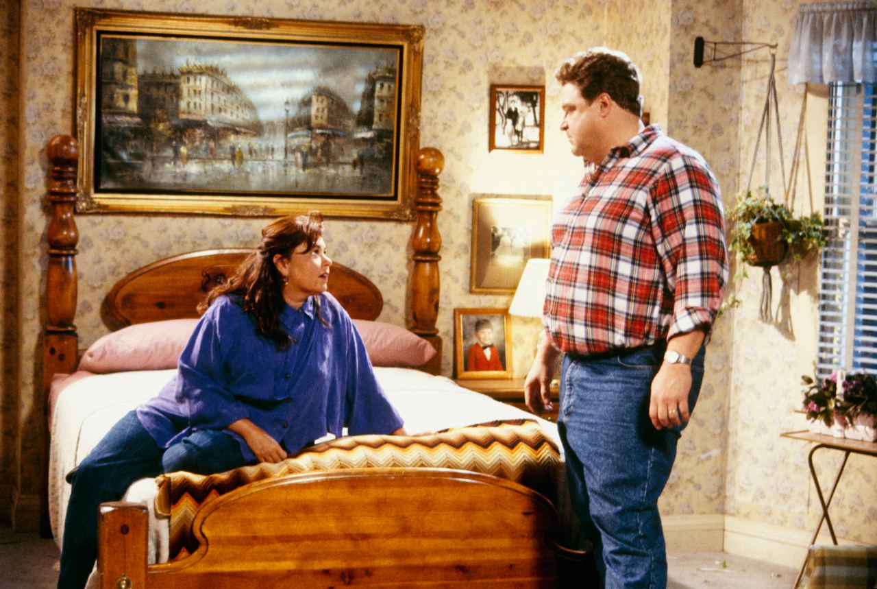 Goodman appeared as Dan alongside Roseanne Barr in the "Roseanne" episode "Terms of Estrangement." The scene captures him in the role closely associated with his career, years before he publicly discussed the lifestyle changes behind his weight loss.