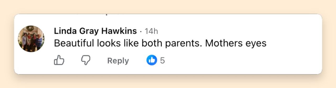 A fan's reaction to Ella Travolta's Paris Fashion Week appearance quickly joined the growing conversation surrounding the Travolta family resemblance. | Source: Facebook/Page Six