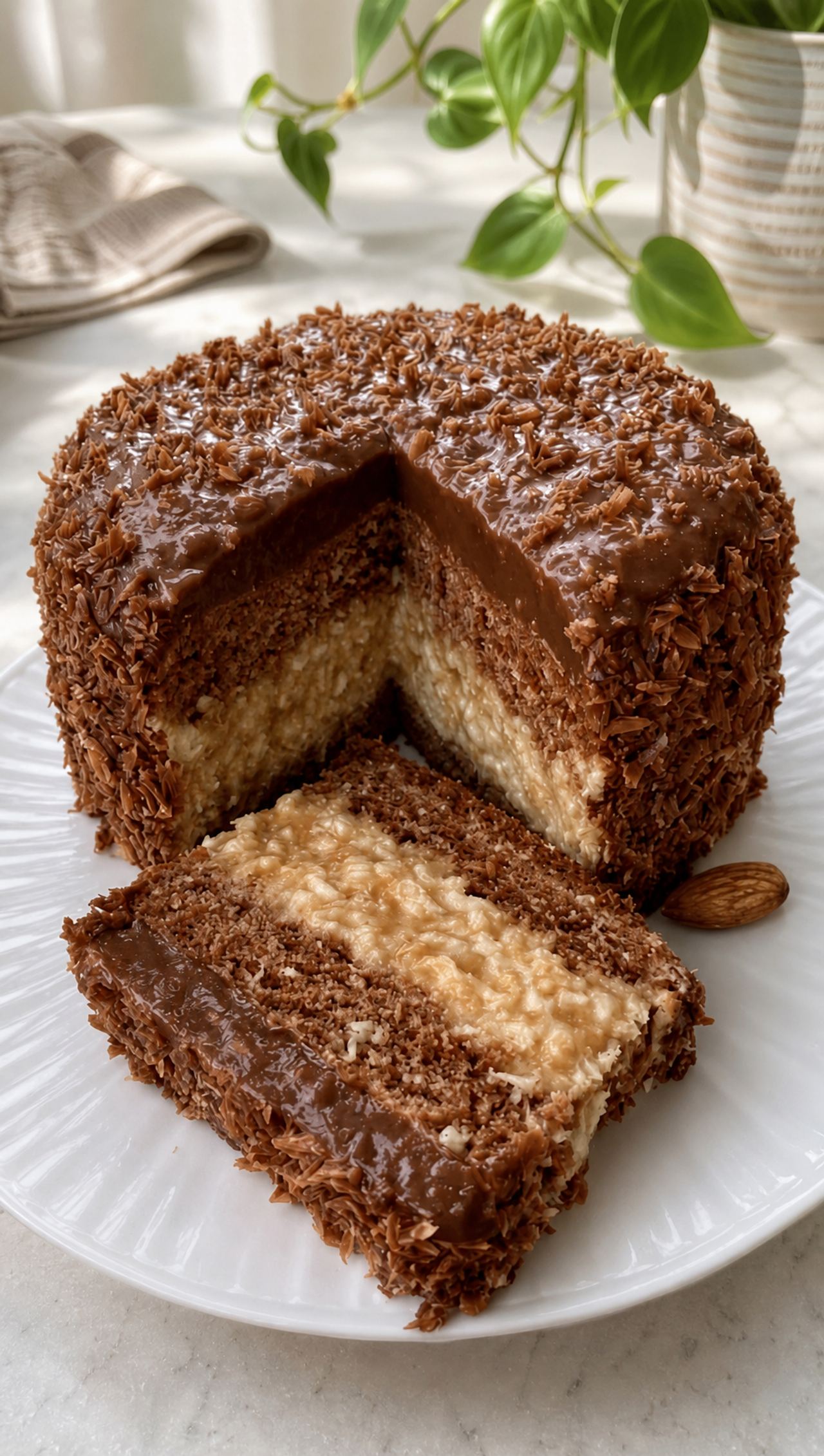 “My husband says this is the kind of cake you make when company’s coming — tall, pretty, a