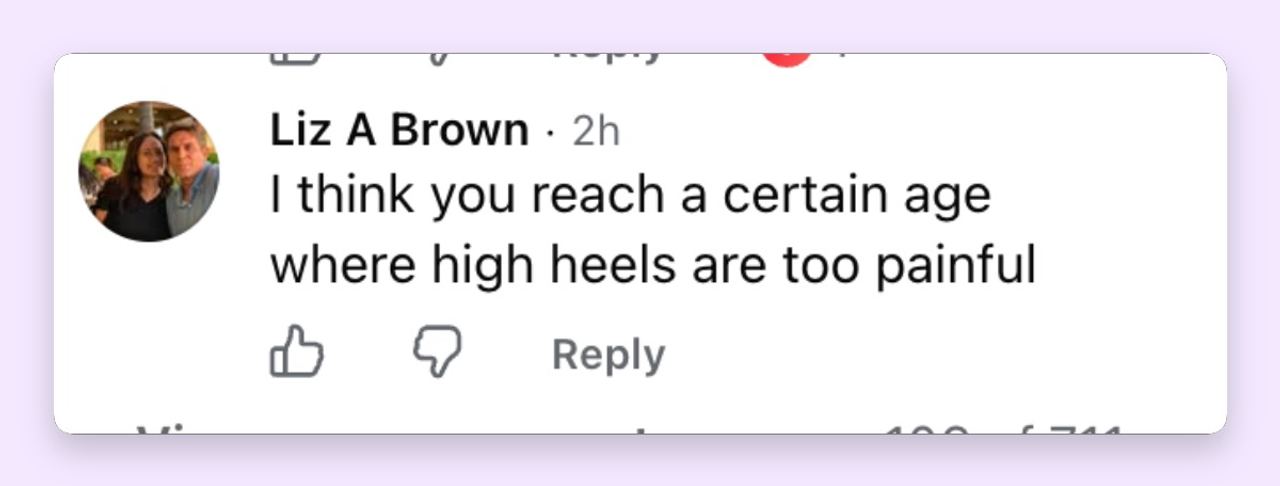 Another commenter suggested the shoes themselves may have been the issue, writing, "I think you reach a certain age where high heels are too painful." Similar reactions kept the conversation focused on Kidman's walk long after the fashion-show footage surfaced. | Source: Facebook/Vogue
