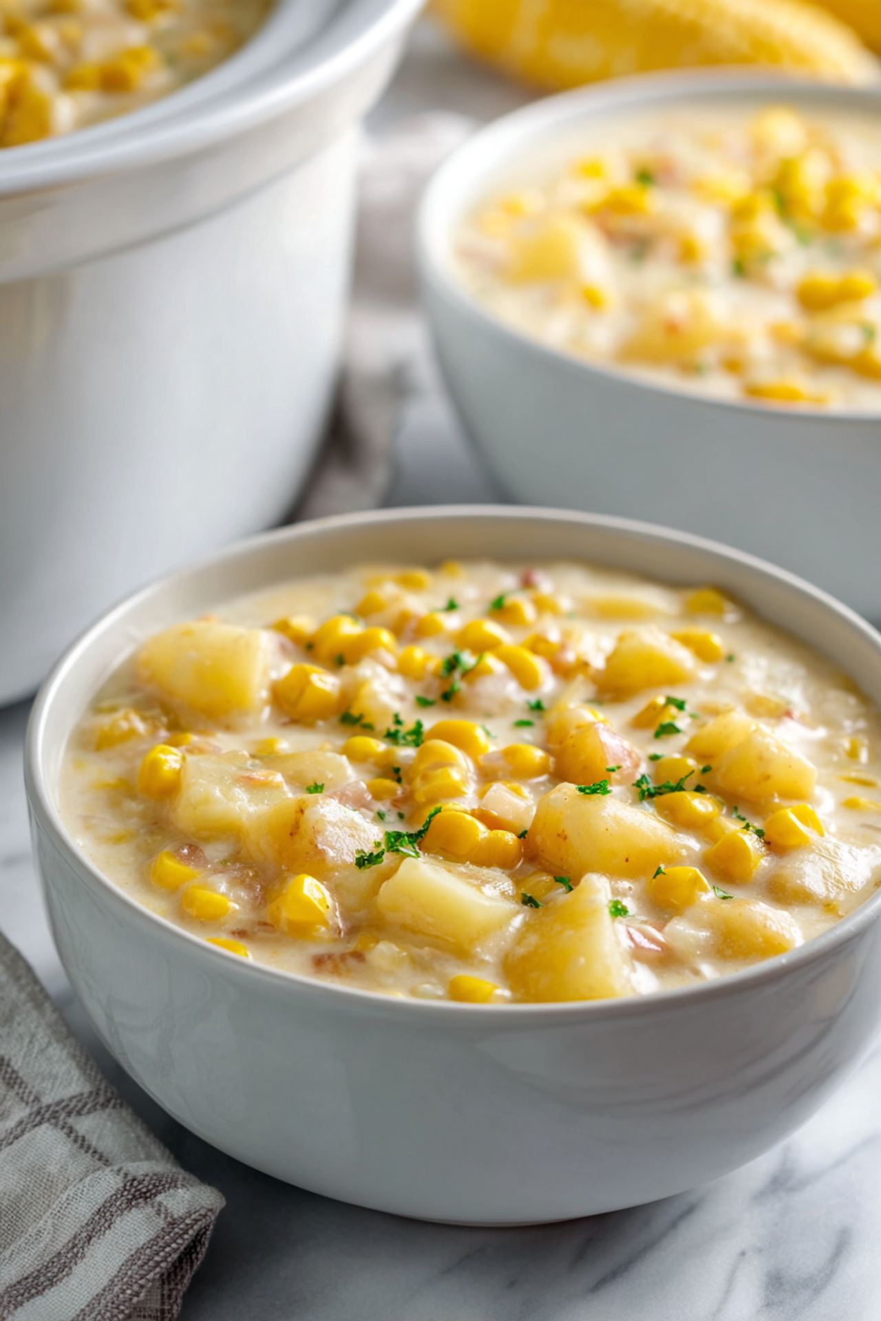 Slow Cooker Corn and Potato Chowder