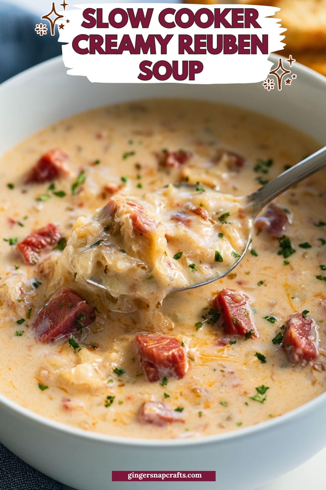 Slow Cooker Creamy Reuben Soup