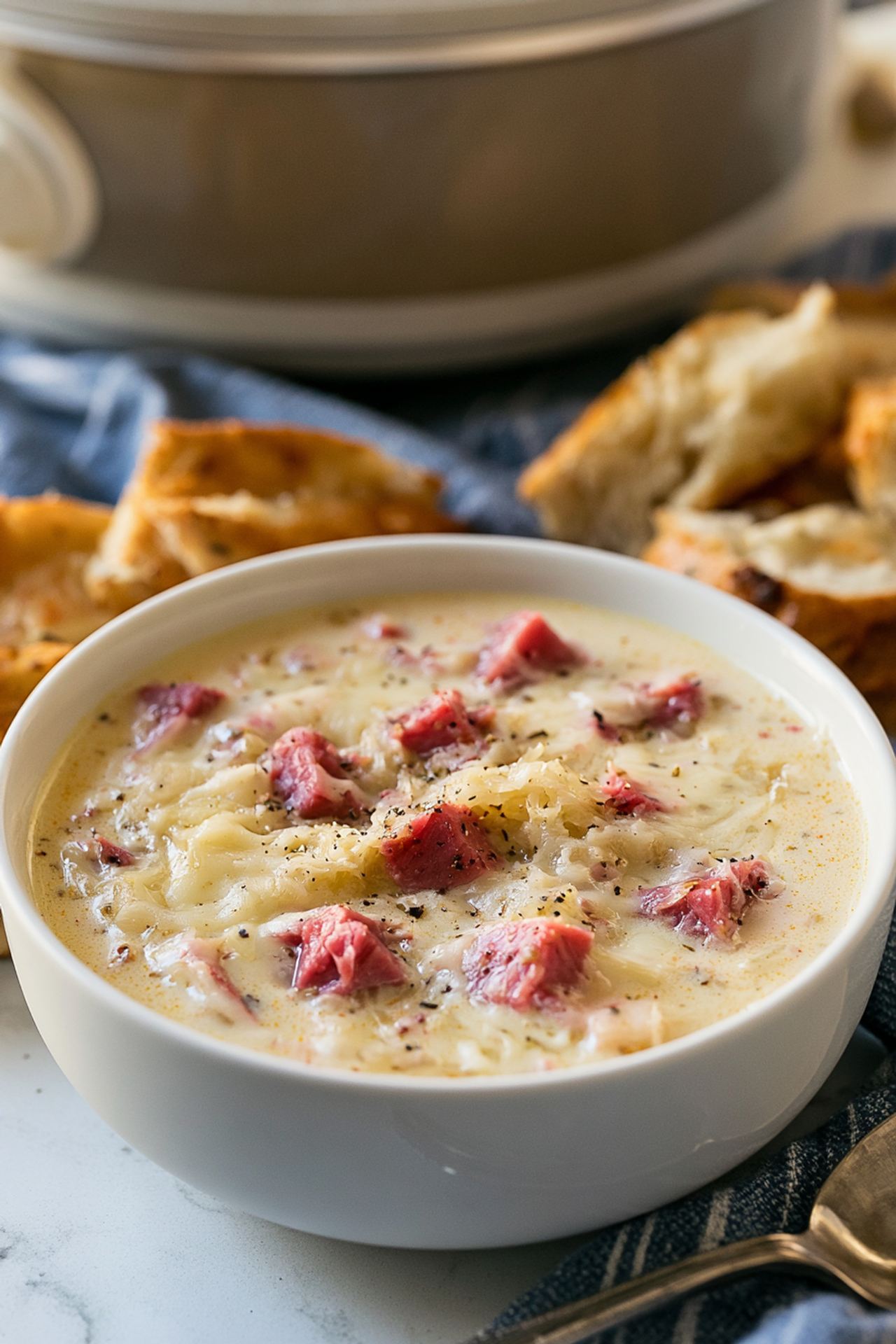 Slow Cooker Creamy Reuben Soup