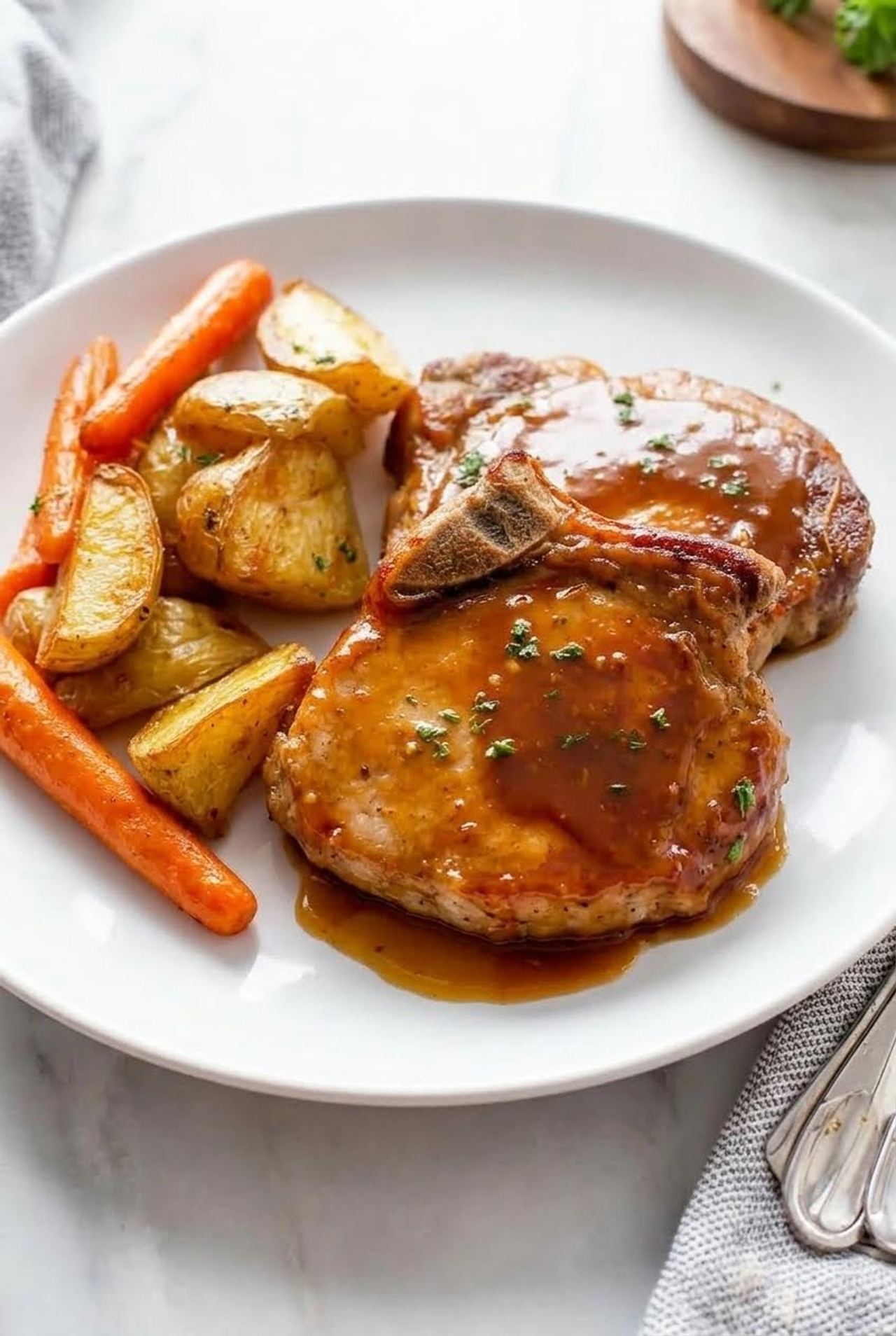 Slow Cooker Honey Garlic Pork Chops