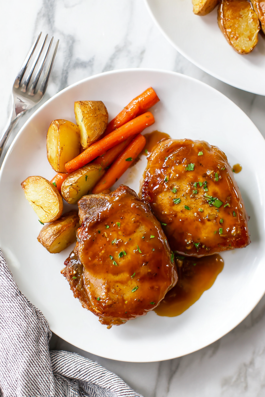 Slow Cooker Honey Garlic Pork Chops