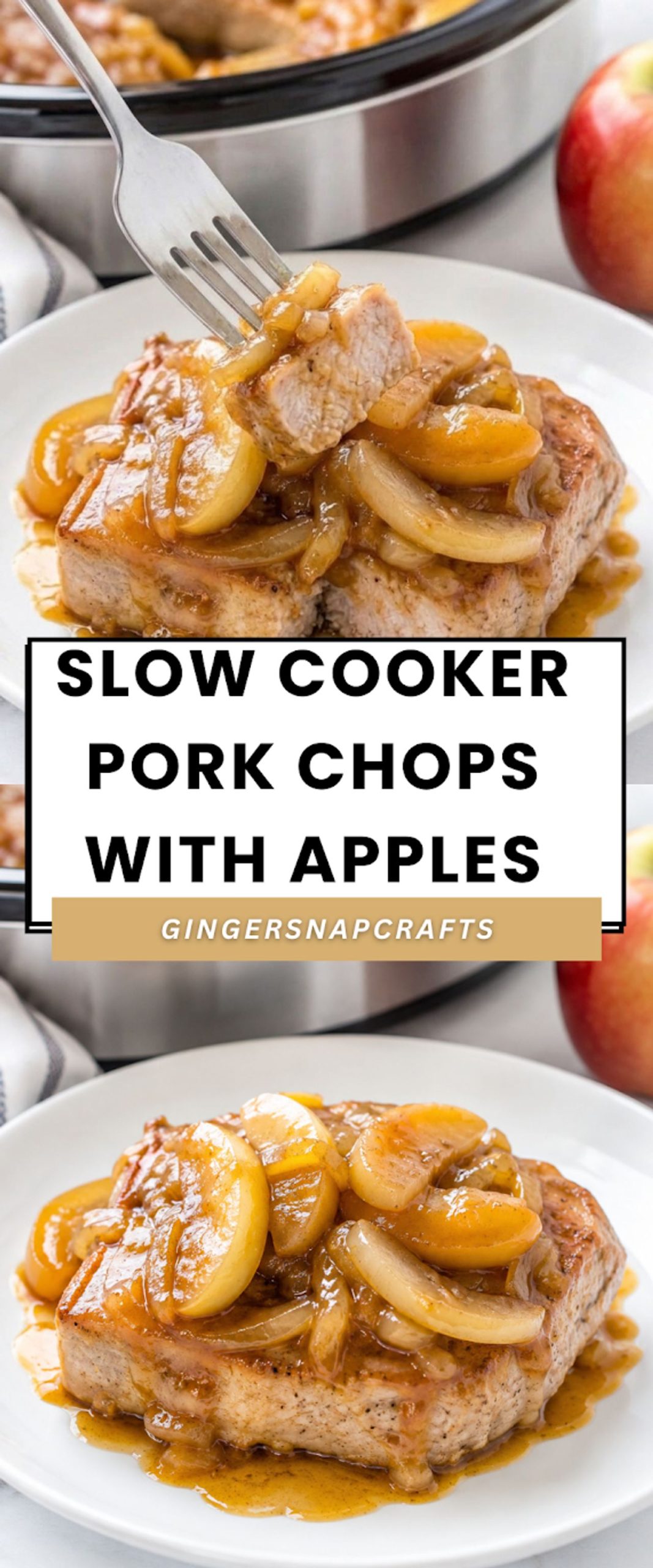 Slow Cooker Pork Chops with Apples