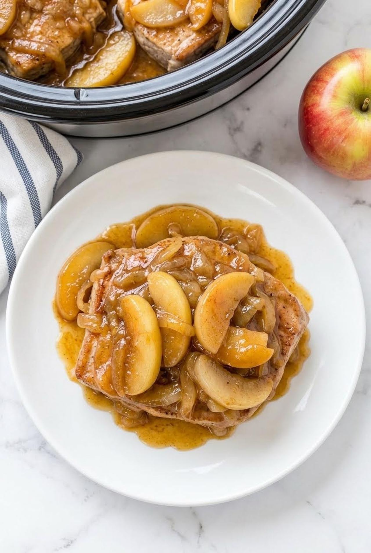 Slow Cooker Pork Chops with Apples